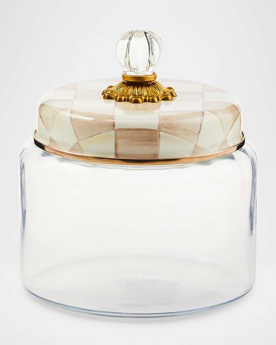 Mocha Check Medium Kitchen Canister